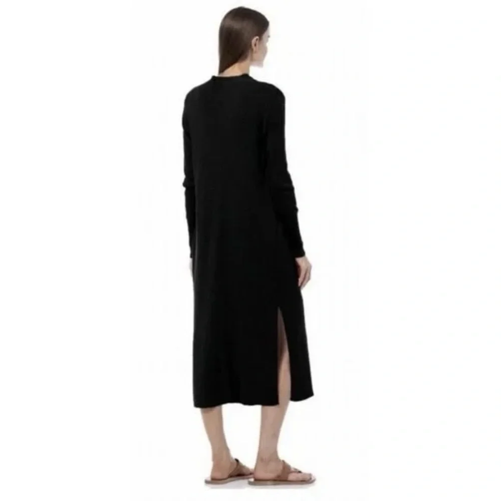 SKULL CASHMERE Allison Long Slub Linen Ribbed Duster Cardigan - Picture 5 of 10